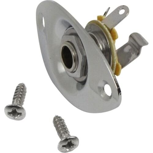 NEW Chrome 1/4'' 6.35mm Electric Guitar Output Jack