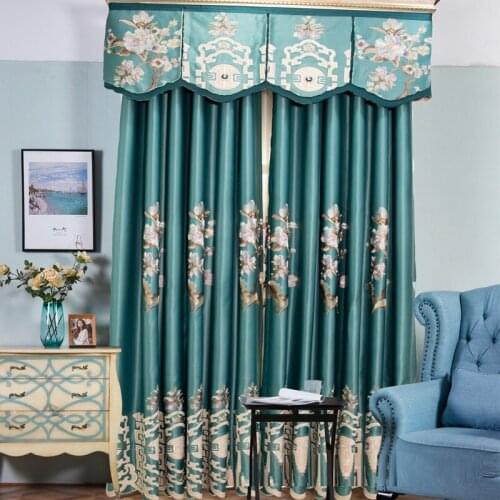 New product laser color embroidered cotton bamboo joint new Chinese modern study bedroom curtain shading cloth