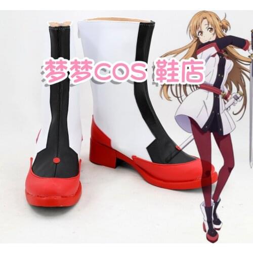 Sword Art Online Ordinal Scale Yuuki Asuna Yuki Asuna Movie Cosplay Shoes Long Boots Newest Custom Made For Halloween Carniva