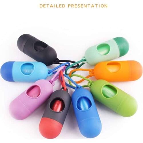 Chien Produits Bags Pet Dog Waste Dog Poop Holder Poop Bag Dispenser Carrier Feces Dog Bags Dispenser Pill Bone Shape Garbage