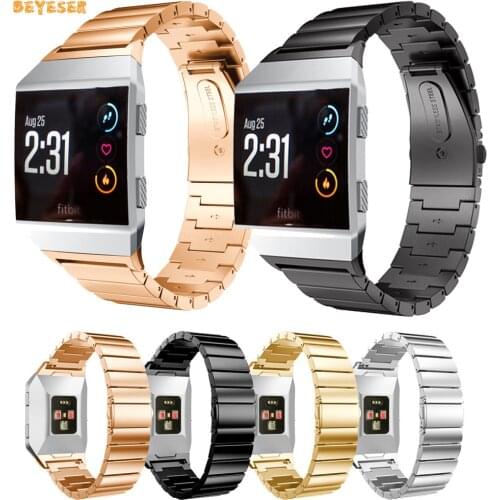 Watch Band For Fitbit Ionic Smartwatch Band Stainless Steel Wristband Metal Belt Replacement Wrist Strap Bracelet Accessories