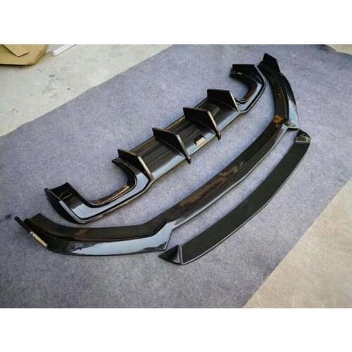 Carbon Fiber Front Bumper Lip Rear Bumper Diffuser Spoiler Fits For Audi A3 S3 RS3 Sline 2017 2018 2019