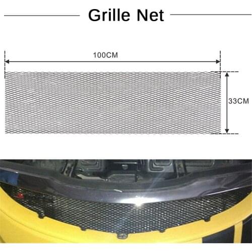 Universal 12mm* 6mm Aluminum Car Vehicle Black Body Grille Net Mesh Grill Section Black /Silver Send at random
