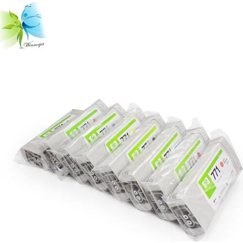 WINNERJET for HP 771 Remanufactured Ink Cartridge with Pigment Ink and One Time Use Chip for HP Designjet Z6600 Z6800 Printer