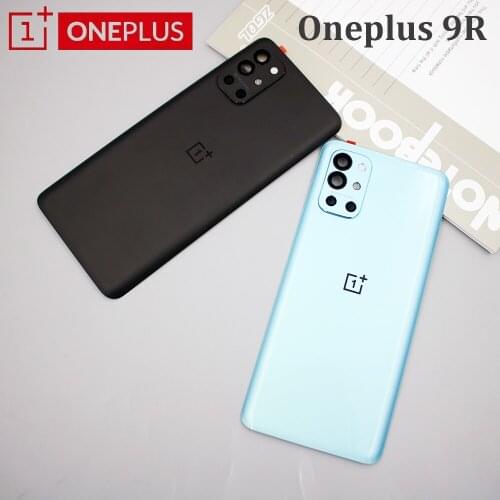 Official New For Oneplus 9R Battery Glass Cover Real Door Housing Panel Case Replacement Part With Camera Lens For Oneplus 9R 5G