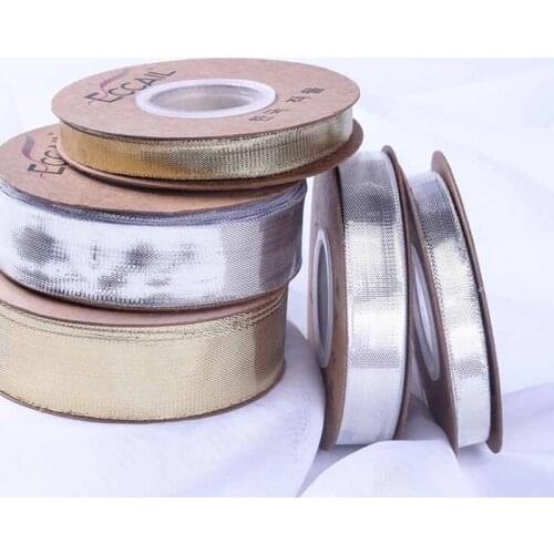 Gold 10 Yards 10mm Satin Ribbon Sash Gift Bow Craft Wedding Party Supplies Event Anniversary Banquet Decoration