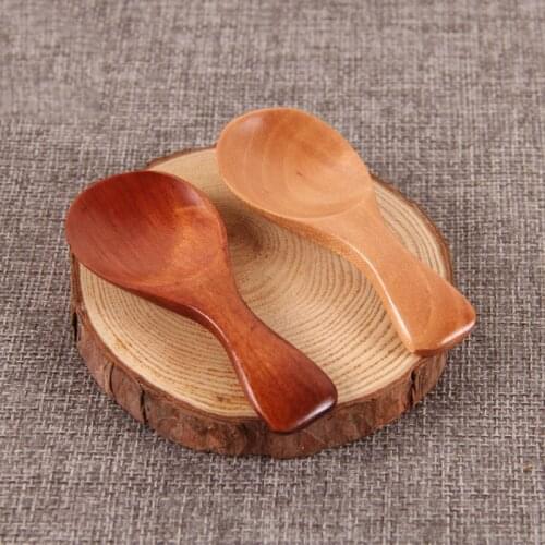 1PC Wood Condiment Scoop Flatware Coffee Tea Small Mini Sugar Spoon Salt Wood Spoons Cooking Tools Kitchen Gadgets