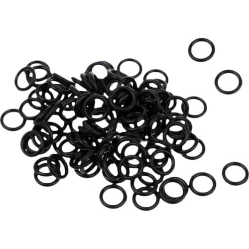 100pcs Black Carp Fishing Round Rigs Terminal Tackles Quick Change O Ring