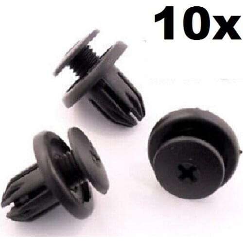 10x For Honda Bumper, Grille, Sideskirt, Undertray etc Plastic Trim Panel Clips