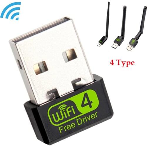 USB Wifi Adapter Free Driver 150Mbps Wi fi Adapter Ethernet PC WiFi Dongle 2.4G Network Card Antena Wi Fi Receiver for Windows