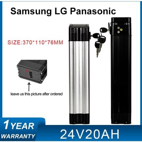 E-bike akku 24v 20ah silver fish type 24v lithium e bike batteries for BBS02B bafang 350w 500w 750w 1000w