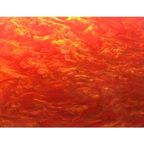 Acrylic/PMMA Smoky Glittering Color Sheets 3.0mm for Jewelries, Crafts, Art Works, Decoration - Burning Orange (SG03)