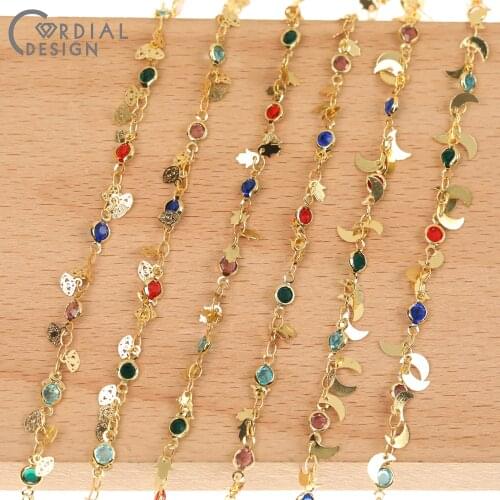 Cordial Design Jewelry Accessories/Hand Made/Multicolor/Rhinestone Chain/DIY Making/Jewelry Findings & Components/Copper Chain