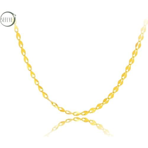 BEFLYE jewelry 18K gold necklace au750 pure gold fashion lip Chain Charm high end classic party boutique jewelry gift new 2019