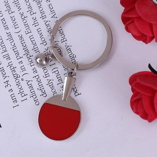 1pc Mini Alloy Keychain Sport Ping Pong Table Tennis Ball Badminton Bowling Ball Key Chain Keyring Key Ring Souvenir Gift