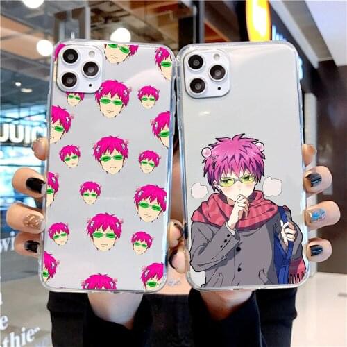 Disastrous Life of Saiki K Kusuo Phone Case For Huawei Honor 6 7 8 9 10 10i 20 A C X Lite Pro Play transparent painting Etui