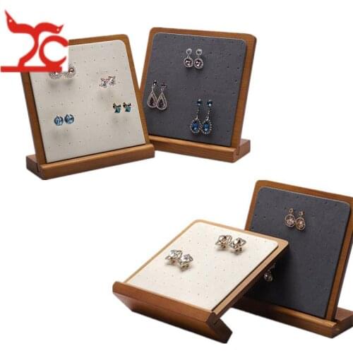 Drop Ship Solid Wood Stud Earrings Display Props Jewelry Display Placed Earrings Storage Wooden Jewelry Display Stand