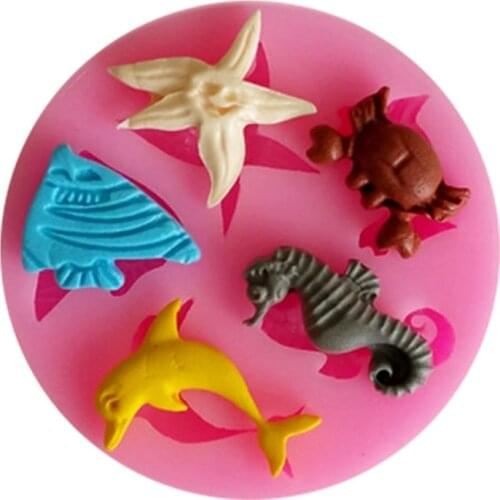 Fondant molds fondant molds silicone fondant molds for cakes Sea Animal Silicone Mould Cake Decorating