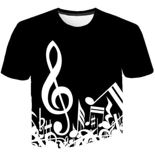 Music Notes Funny Printed T Shirt Men /Women Summer Music Short Sleeve T -Shirts Man Casual Tops T Shirt Brand Tee Shirt Homme