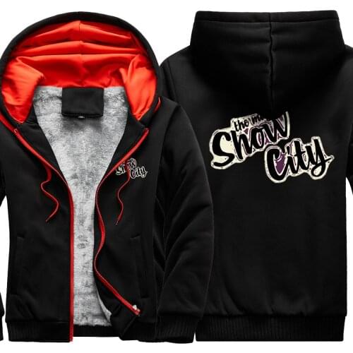 Show City Print Camouflage Raglan Thicken Jackets 2020 New Arrival Winter Dark Blue Tops Retro Hipster 2020 moletom masculino