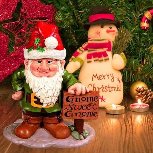 Gnome Dwarf Garden Decoration Statue Christmas Halloween Independence Day Statue Ornament Easter Outdoor Garden Props Crafts