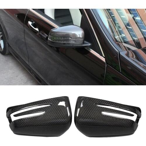 Carbon Fiber Rearview Mirror Housing Cover-Side Mirror Cover for Mercedes Benz W218 W221 W246 W117 W204 A45 S C 63 AMG
