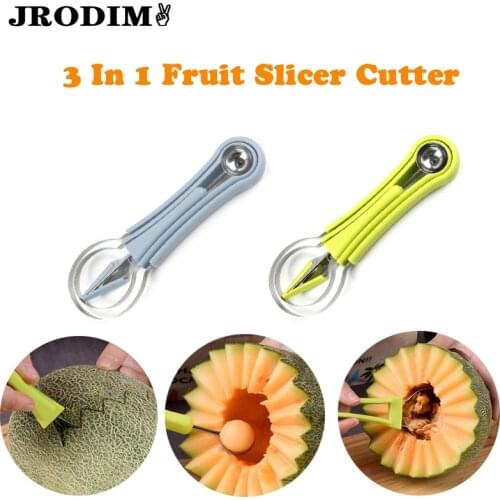 Kitchen Bar Gadgets 4 In 1 Fruit Carving Knife Watermelon Slicer Cutter Scoop Fruit Platter Fruit Dig Pulp Separator Tools Acces