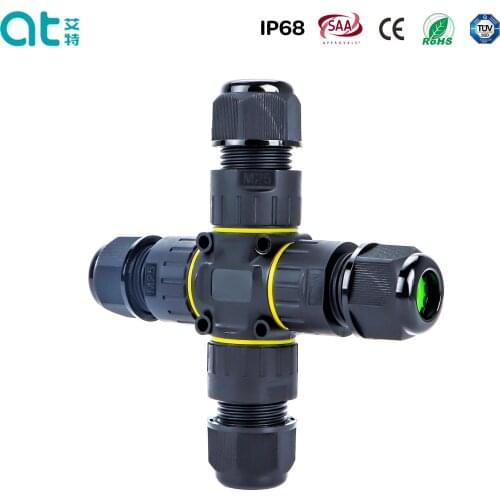 M25X IP68 Plastic Screw Circular Led Strip Light Splitter Electrical Easy Installed Waterproof Cable Connector