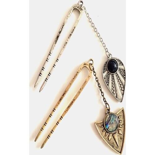 Newest Hair Accessories fashion Bohemia vintage gold color Triangle hairpin hairwear hair best gift for women girl