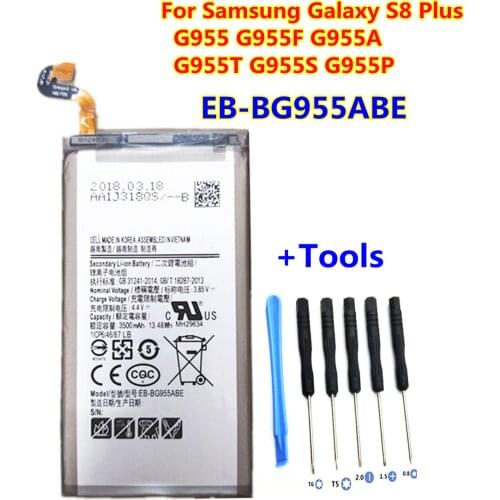 New EB-BG955ABE Battery For Samsung Galaxy S8 Plus G955 G955F G955A G955T G955S G955P Mobile Phone EB-BG955ABA 3500mAh
