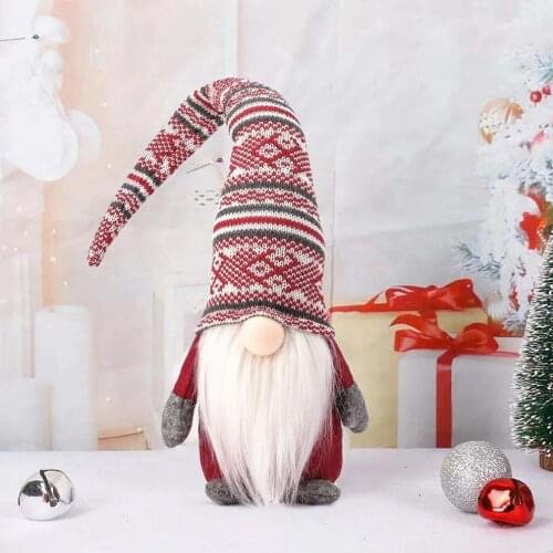 New Christmas Elf Decoration Ornaments Thanks Giving Day Gifts Swedish Gnomes Tomte Holiday Faceless Doll New Year Gift for Kids