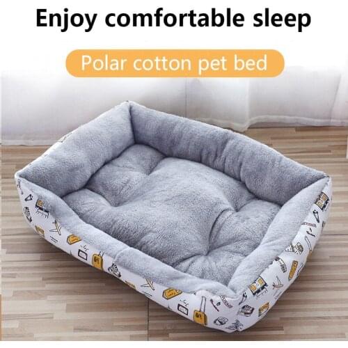 2021 new Large Pet Cat Dog Bed 5Colors Warm Cozy Dog House Soft Fleece Nest Dog Baskets Mat Autumn Winter Waterproof Kennel