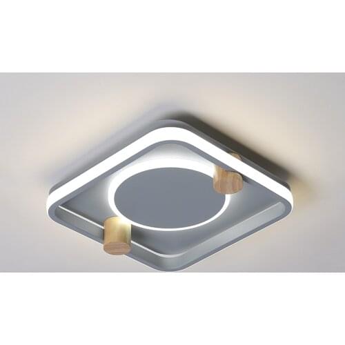 Simple Wood Creative New Modern LED Ceiling Lights For Study Living Room Bedroom Corridor Aisle Parlor Loft Lamp Indoor Lighting