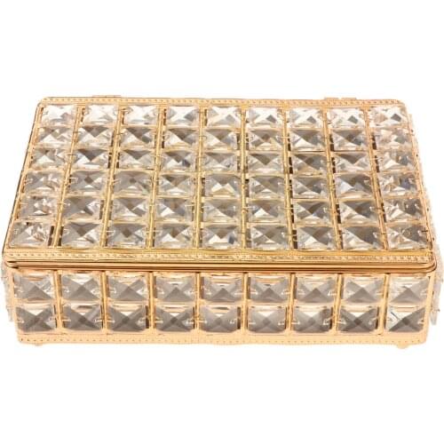 Crystal Crystal Jewellery Box Organizer Ornaments Storage Case for Womens