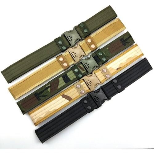 5m Wide Student Military Training Belt Military Fans Outdoor Tactical Belt Plastic Buckle Canvas Woven Belt In Stock