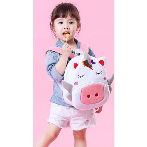 2019 Cartoon Kids Plush Backpacks Mini Kindergarten Schoolbag Animal Backpack Children School Bags Girls Boys mochila escolar