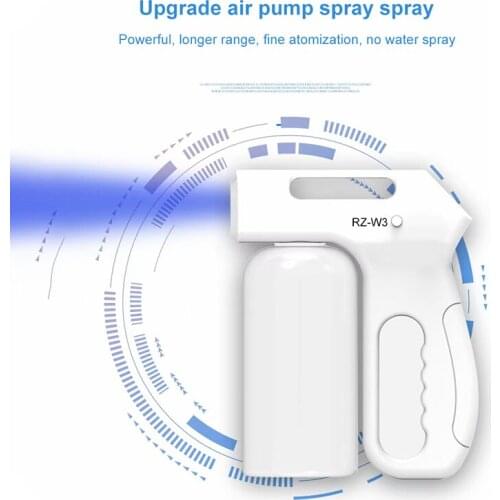 RZ-W3 Mini Disinfection Sprayer 800ml Wireless Portable Nano Nozzle Steam Blue Light Water Spray Gun Usb Atomizer Home Office