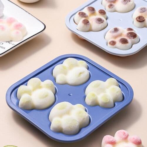Silicone Mold Lovely Cat Paw Pattern Ice Cube Soap Fondant Decoration Silikon Form Cake Decorating Tools Kitchen Baking Tools