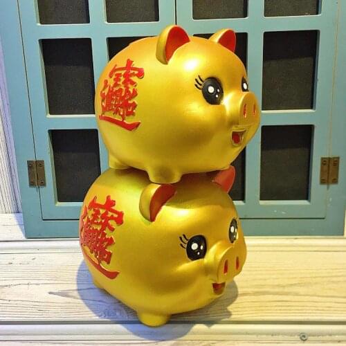 Pig Piggy Bank Golden Pig Coin Savings Bank Kid Adult Money Bank Creative Money Saving Box New Year Xmas Children Gift Alcancias