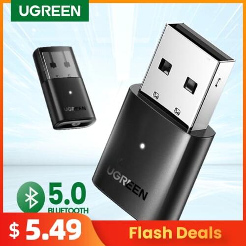 UGREEN USB Bluetooth 5.0 Adapter Receiver Transmitter EDR Dongle for PC Wireless Transfer for Bluetooth Headphone Speakers Mouse