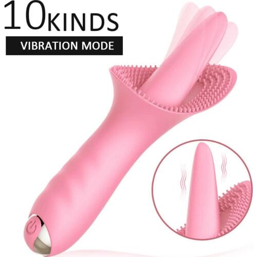 Clit Licking Tongue Sucking Vibrator Pussy Clitoris Stimulator Vagina Nipple G-spot Oral Massager Dildo Sex Toys For Women