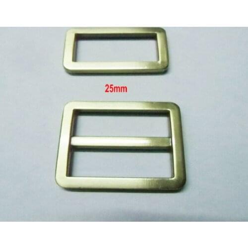 1" Antique Brass triglide slider & buckle for adjustable straps