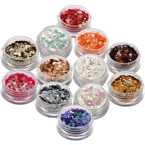 1Pcs Shining Mixed Hexagon Glitter Flake Nail Body Art Face Eye Stage Party Makeup