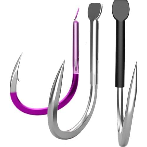 10PCS/Lot Titanium Alloy Fishing Hooks Barbed Sturgeon Carp Hook Tilt Hooks Fishing Tackle