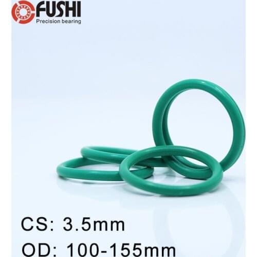 CS3.5mm FKM Rubber O RING OD 100/105/110/112/115/120/122/125/130*3.5 mm 10PCS O-Ring Fluorine Gasket Oil seal Green ORing