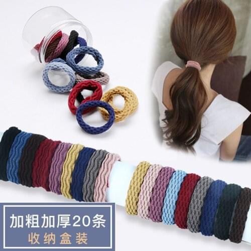 20PCS Women Simple Basic Elastic Hair Bands Ties Scrunchie Ponytail Holder Rubber Bands Girls' Fashion Headband Hair Accessories