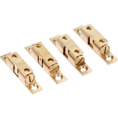 4Pcs Metal Dual Ball Latch Clip Lock Touch Roller Cupboard Drawer Cabinet Door Latch Catches Touch Bead Furniture Hardware 50mm