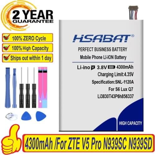 4300mAh Li3830T43P6h856337 Battery For ZTE G719C N939St Qingyang 3 V5 Pro N939SC N939SD ZTE Blade S6 Lux Q7/-C