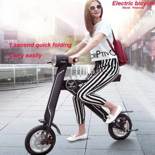 Free shipping Smart ebike electric bicycle mini electric scooter electric folding bicycle instead of walking folding motorcycle