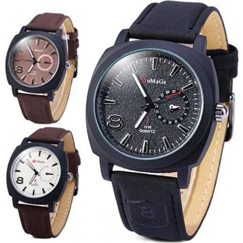 Men Women Fashion Large Dial Quartz Watch Man Ladies Casual Retro Leather Strap Watch Classic Stylish Clock Dropshipping Relogio